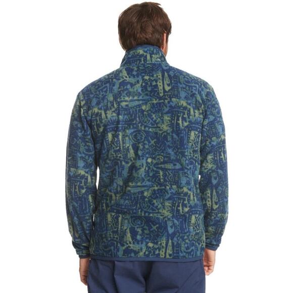Quiksilver Men's Outdoor Clean Coast Zip Up Fleece Jacket Size L Blue Green NWT - Picture 3 of 10